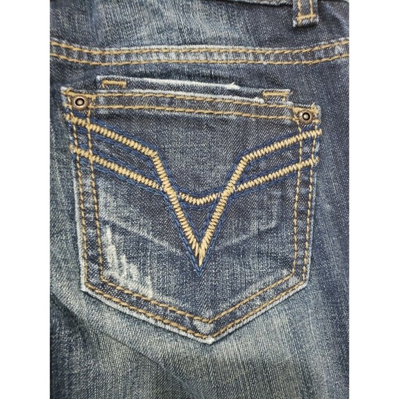 Vigoss Bootcut Stone Wash Distress Women Denim Blue Jean Size 3 - Picture 10 of 10